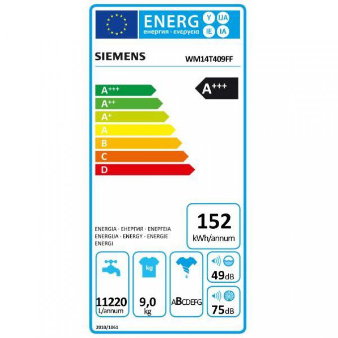 SIEMENS - WM14T409FF
