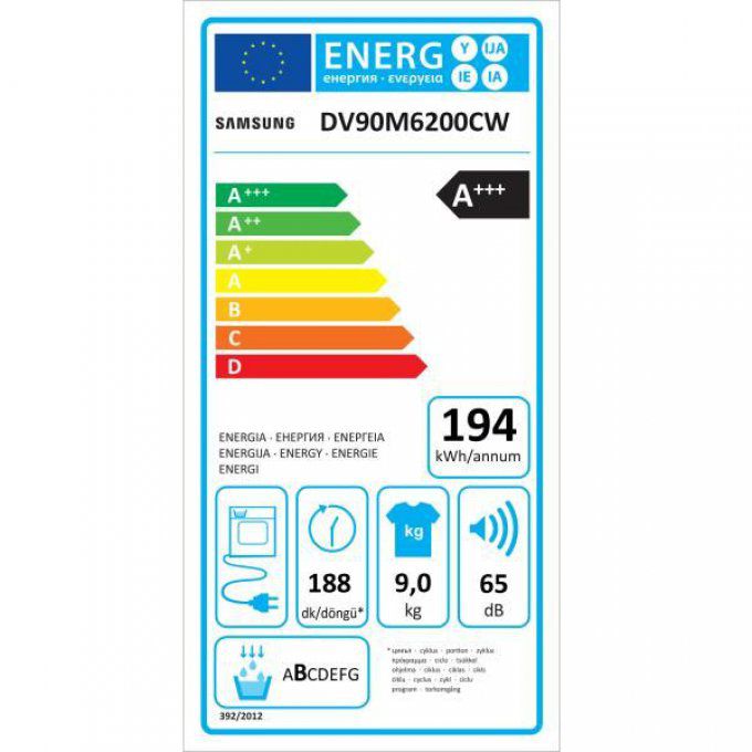 SAMSUNG - DV90M6200CW