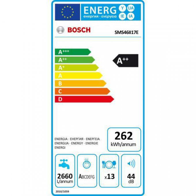 Lave-vaisselle largeur 60 cm BOSCH - SMS46JB17E
