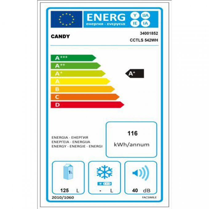Réfrigérateur table top Tout utile CANDY - CCTLS542WH