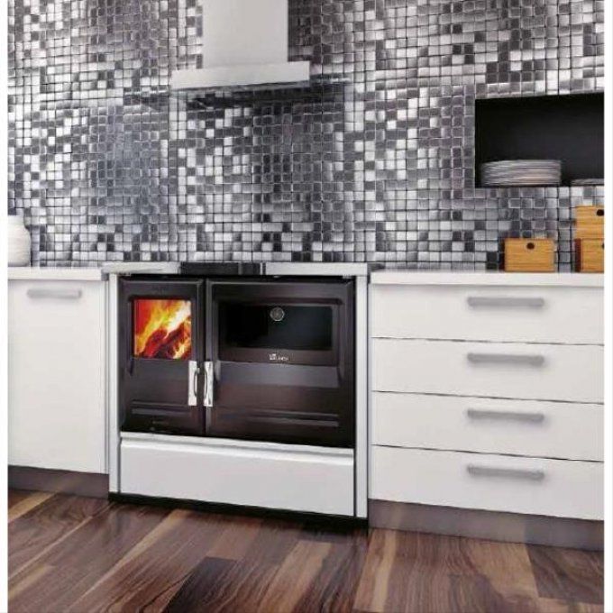 Cuisinière à bois sans bouilleur LACUNZA - ETNA7BLANC