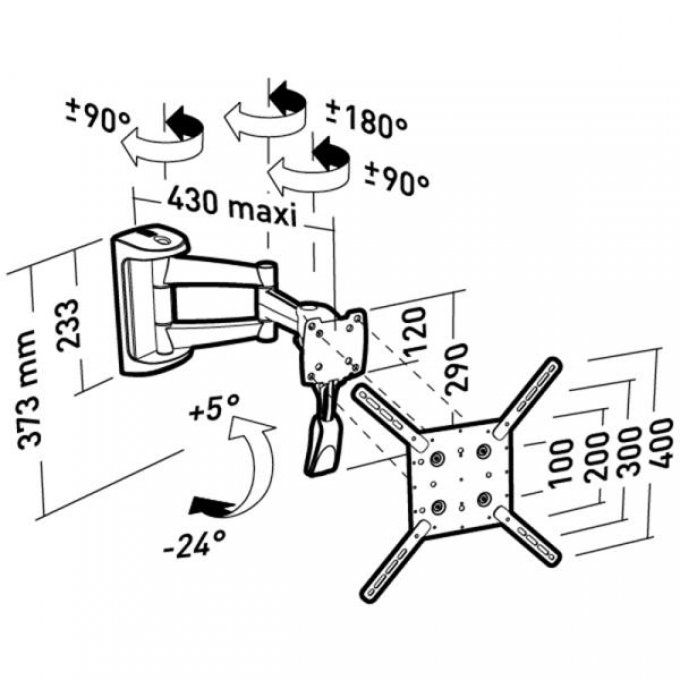 Support mural inclinable / orientable ERARD - 002561