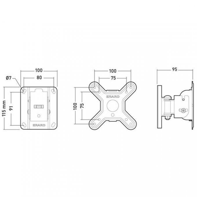 Support mural inclinable / orientable ERARD - 043310