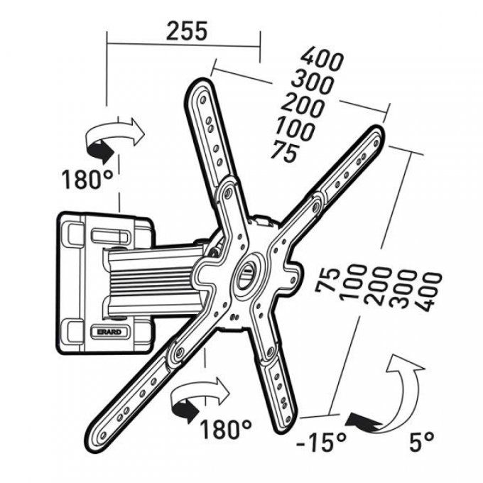 Support mural inclinable / orientable ERARD - 043340