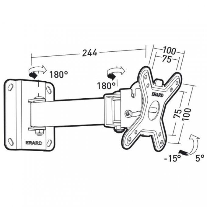 Support mural inclinable / orientable ERARD - 043410