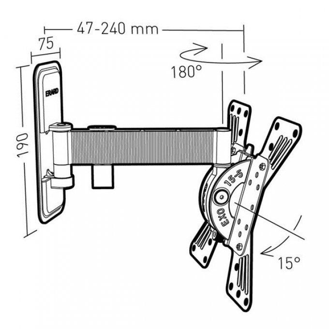 Support mural inclinable / orientable ERARD - 048220