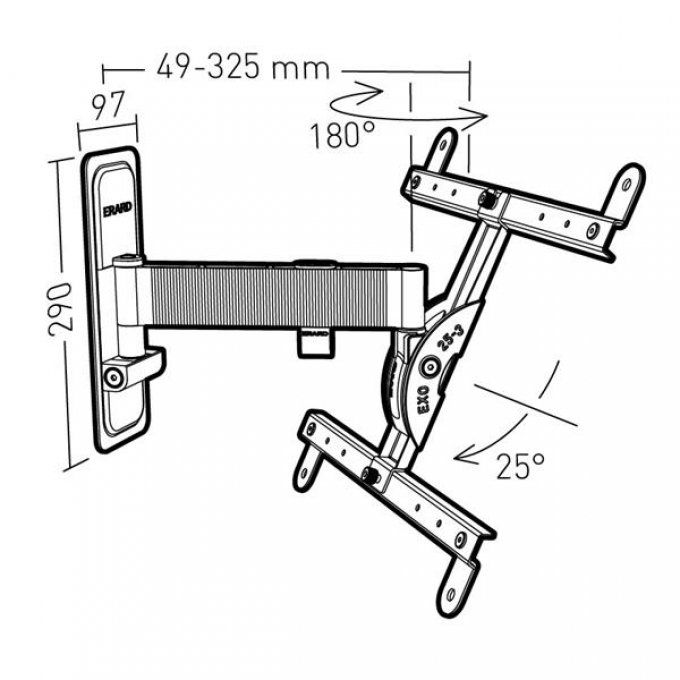 Support mural inclinable / orientable ERARD - 048240
