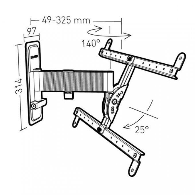 Support mural inclinable / orientable ERARD - 048260