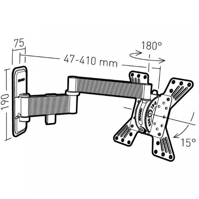 Support mural inclinable / orientable ERARD - 048320