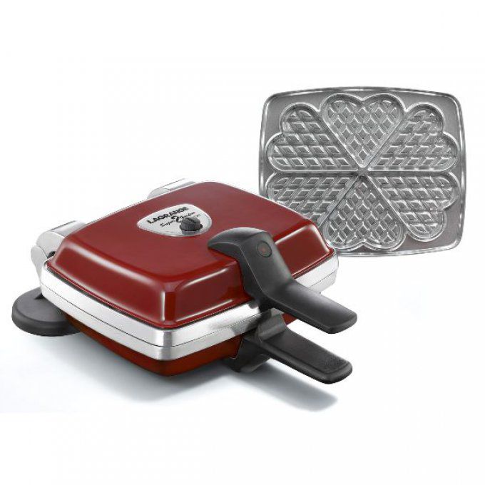 GAUFRIER CLASSIQUE 1000W REVER SIBLE S/SOCLE ROUGE