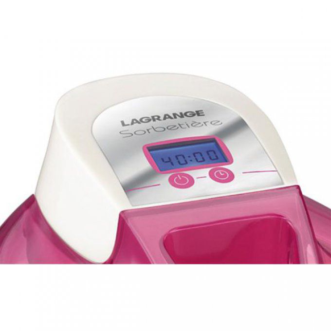 SORBETIERE 12W 1,5L LCD CUILLE RE INOX BLANC/ROSE