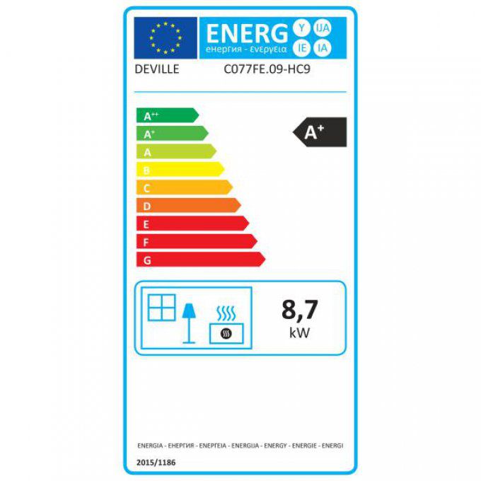 Poêle à granulés électronique DEVILLE - C077FE-09-HC9