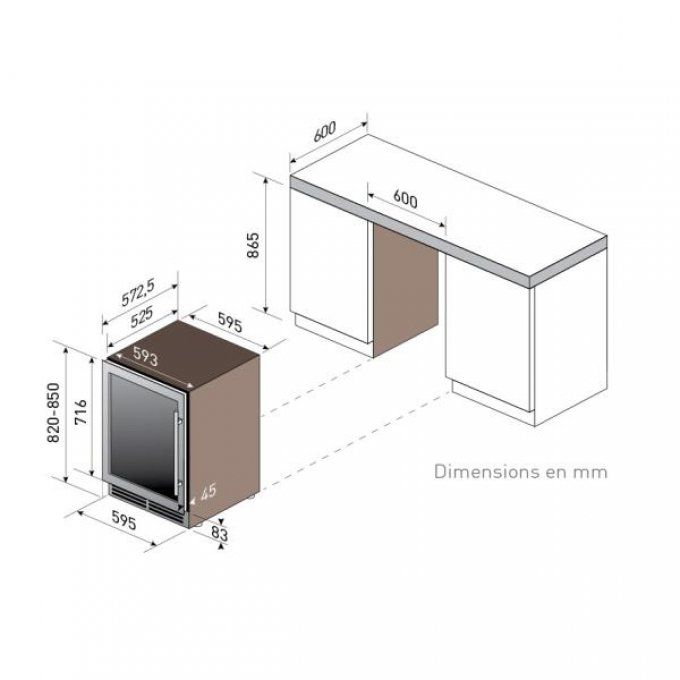 Cave à vin encastrable multizones LE CHAI - LB440