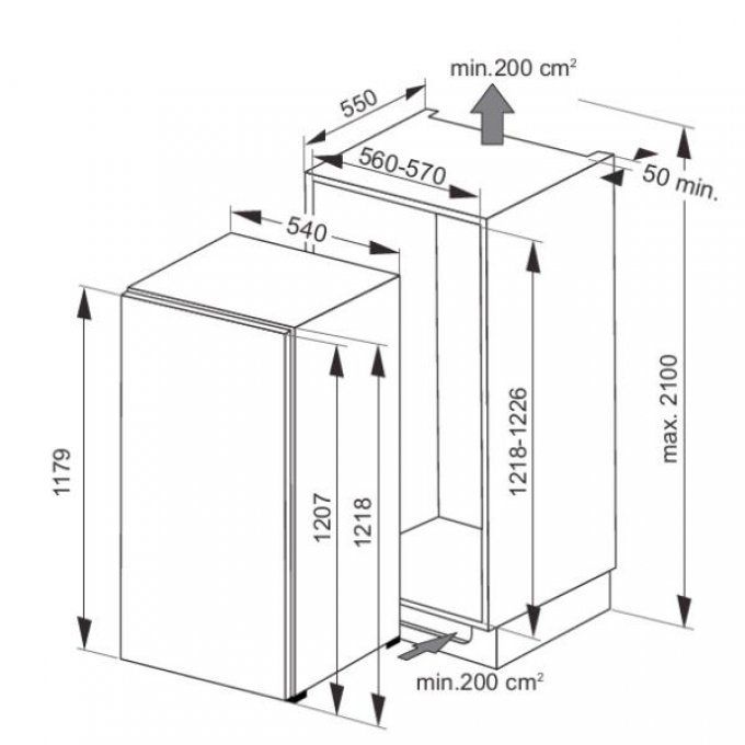 FRIGO ENCASTRABLE - AMICA - AB5211