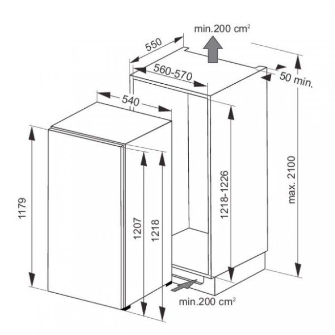FRIGO ENCASTRABLE - AMICA - AB4221