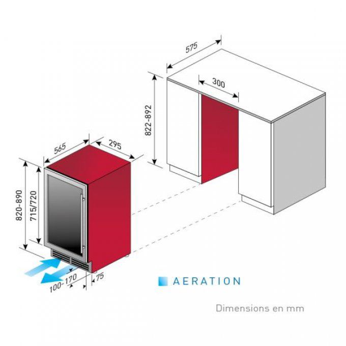 Cave à vin encastrable multizones LE CHAI - LB160