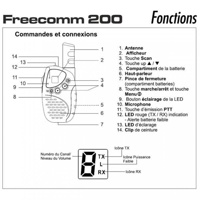 Talkie-Walkie PRESIDENT ELECTRONICS - FREECOMM200