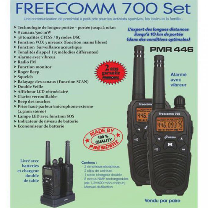 Talkie-Walkie PRESIDENT ELECTRONICS - FREECOMM700