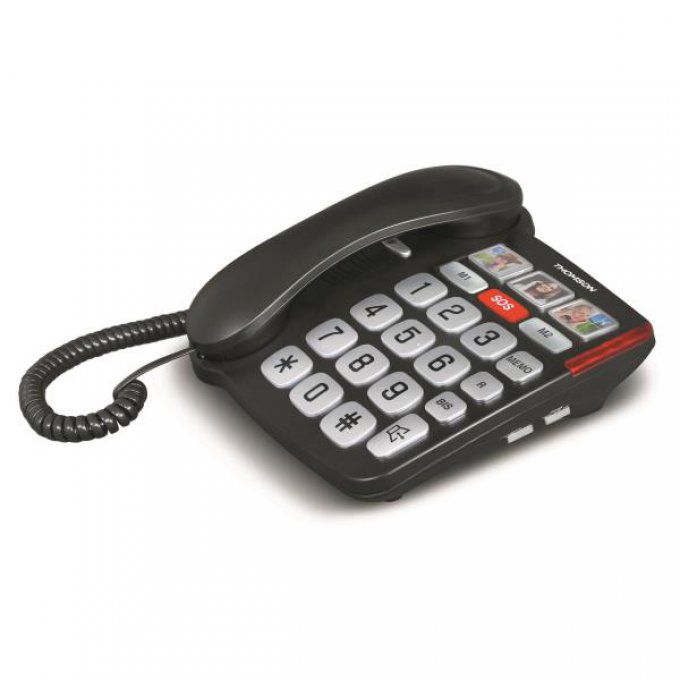 Téléphone résidentiel sans répondeur THOMSON - TH520FBLK
