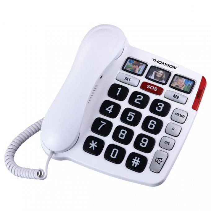 Téléphone résidentiel sans répondeur THOMSON - TH520FWHT