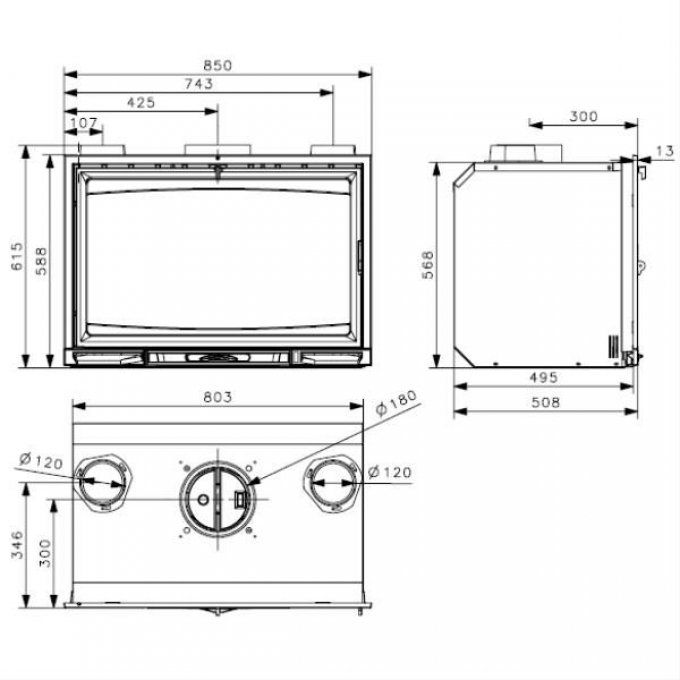 Insert - Foyer à bois insert GODIN - 660177