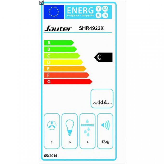 Hotte décorative murale SAUTER - SHR4922X