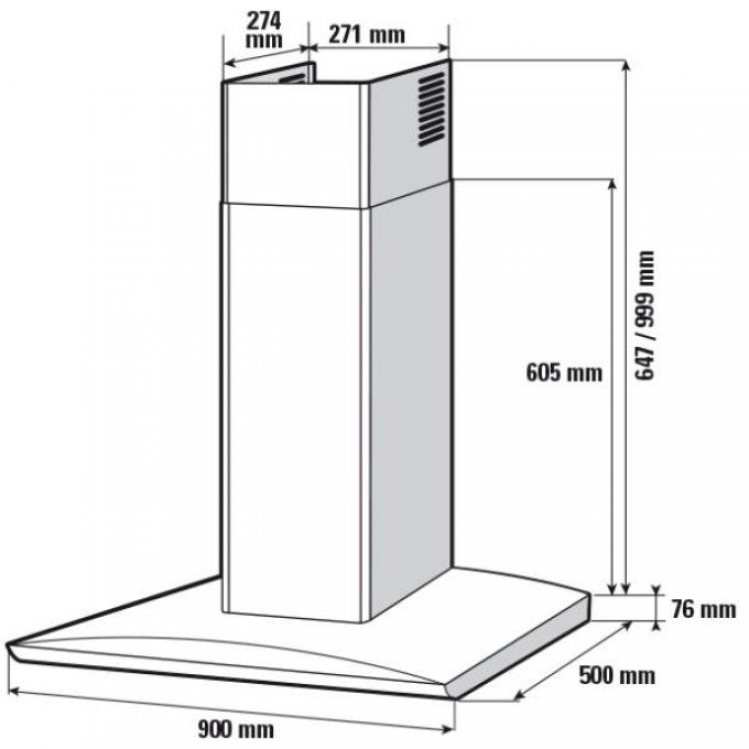 Hotte décorative murale SAUTER - SHR4922X