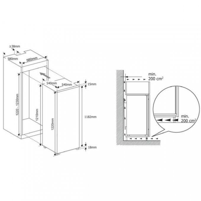 FRIGO ENCASTRABLE - BRANDT - BIL624ES