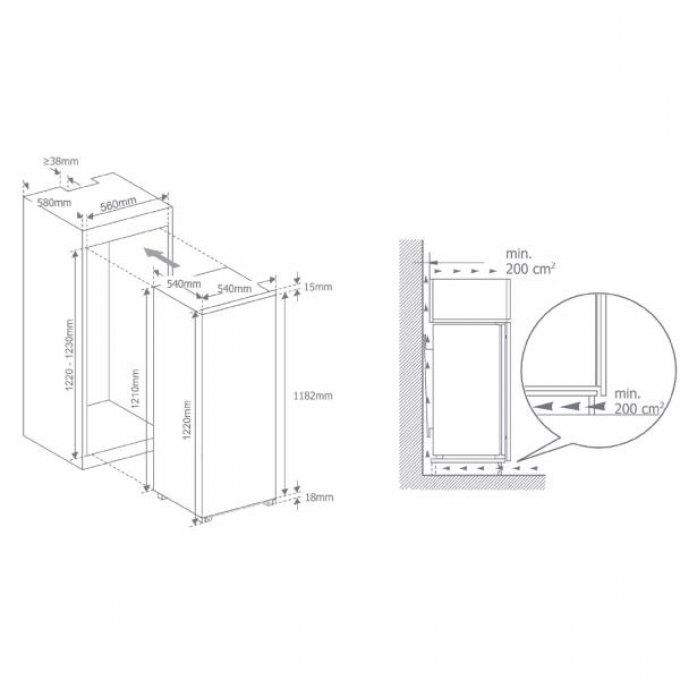FRIGO ENCASTRABLE - DE DIETRICH - DRL1624J