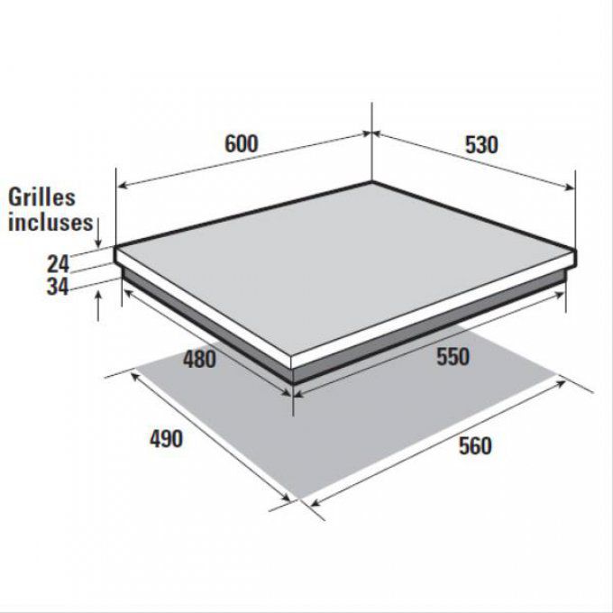 PLAQUE DE CUISSON - BRANDT - BPE6411WM
