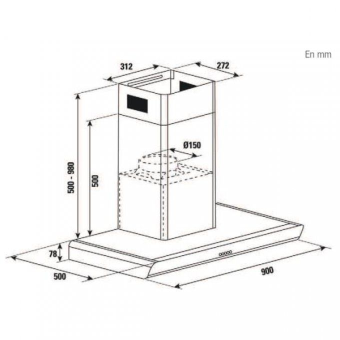 Hotte décorative murale BRANDT - BHB6902X