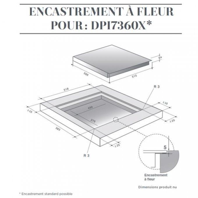 PLAQUE DE CUISSON - DE DIETRICH - DPI7360X