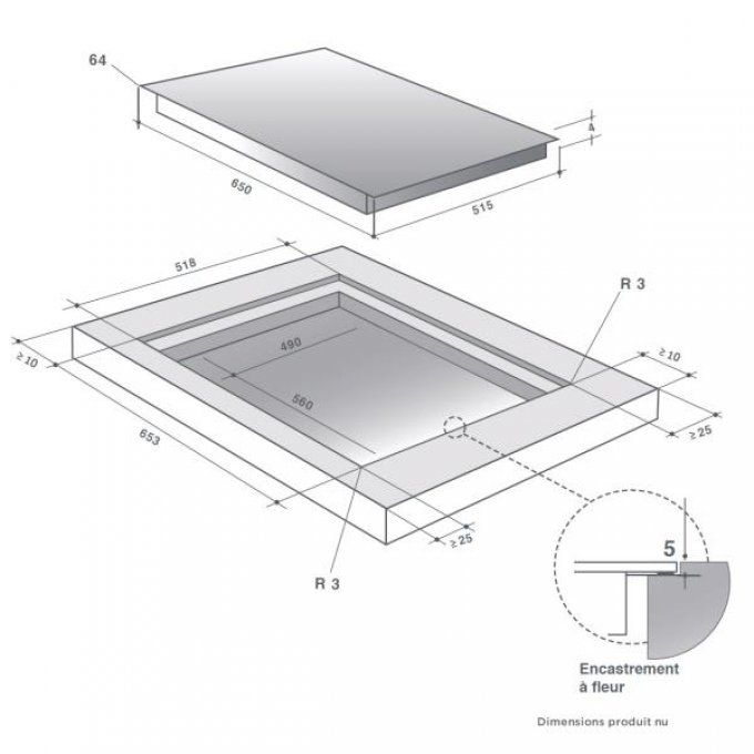 PLAQUE DE CUISSON - DE DIETRICH - DPI7698G