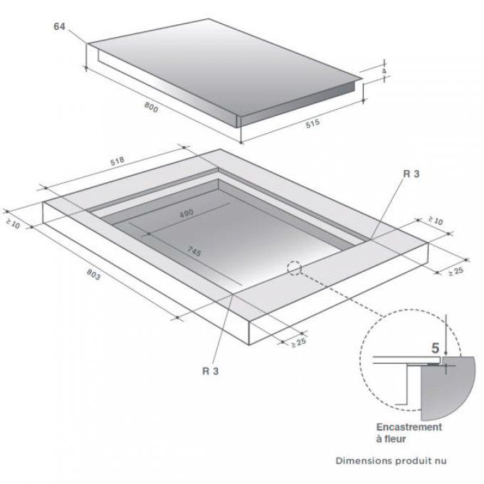 PLAQUE DE CUISSON - DE DIETRICH - DPI7870X
