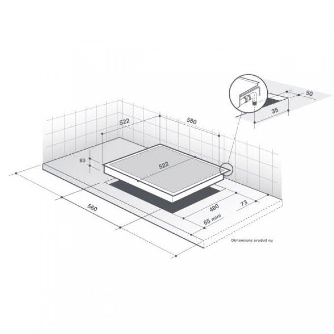 PLAQUE DE CUISSON - DE DIETRICH - DPE7610W