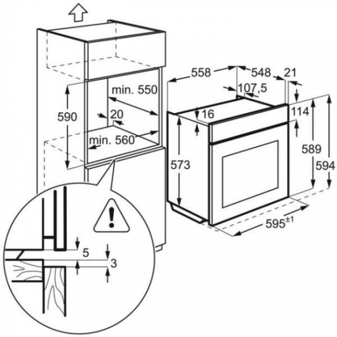 FOUR ENCASTRABLE - ELECTROLUX - EOA3404AOX