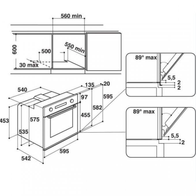 FOUR ENCASTRABLE - WHIRLPOOL - AKZ96240NB