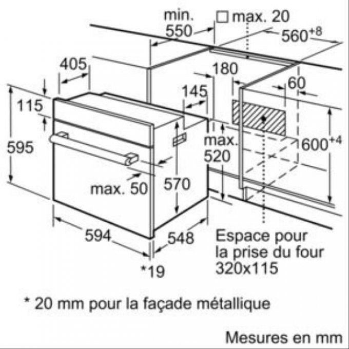 FOUR ENCASTRABLE - BOSCH - HBF174EA0
