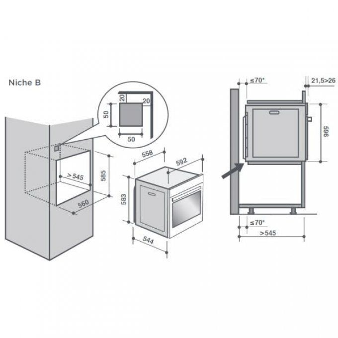 FOUR ENCASTRABLE - DE DIETRICH - DOP7350A