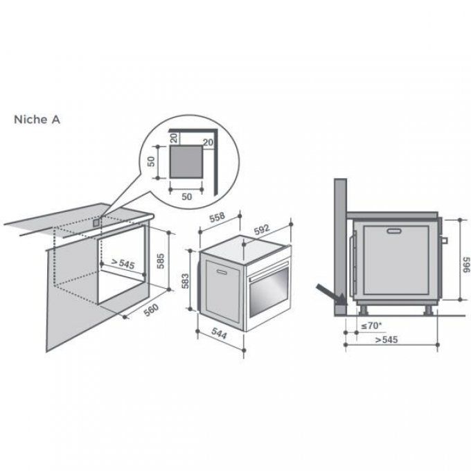 FOUR ENCASTRABLE - DE DIETRICH - DOP7780X