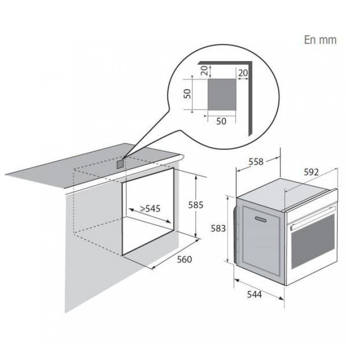 FOUR ENCASTRABLE - SAUTER - SOP5532W