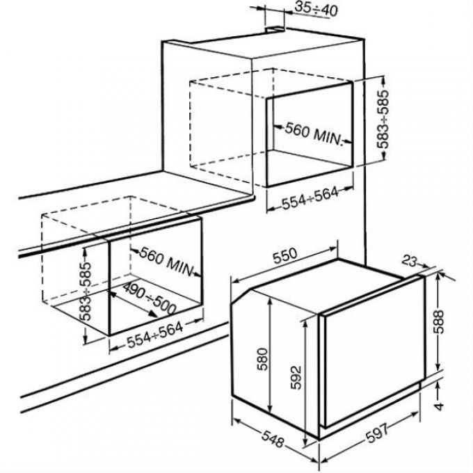 FOUR ENCASTRABLE - SMEG - SFP6401TVX