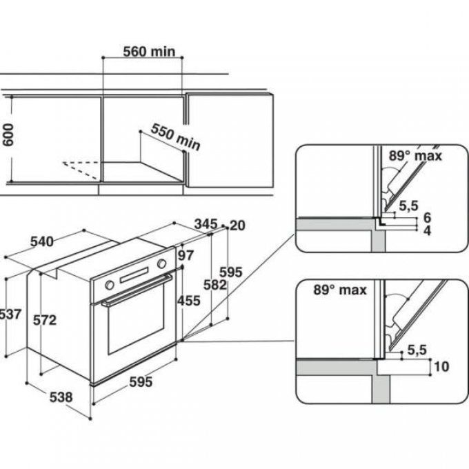 FOUR ENCASTRABLE - WHIRLPOOL - AKZ96290WH
