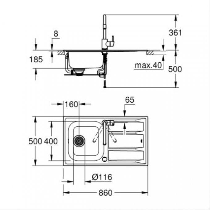 Packs évier + mitigeur 1 cuve GROHE - 31570SD0