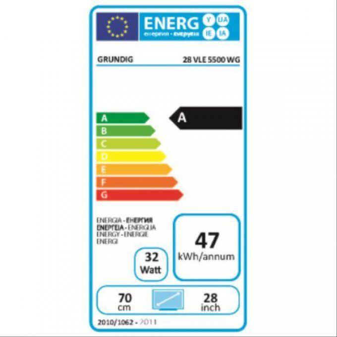 Téléviseur écran plat GRUNDIG - 28VLE5500WG