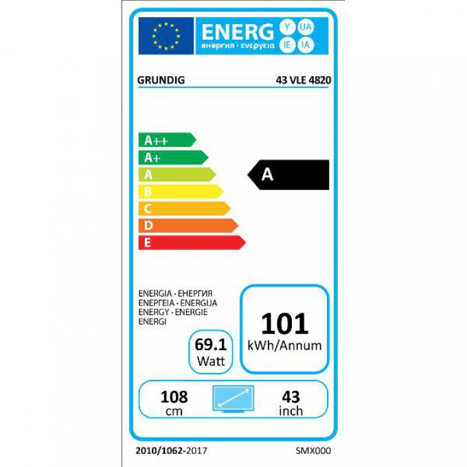 Téléviseur écran plat GRUNDIG - 43VLE4820