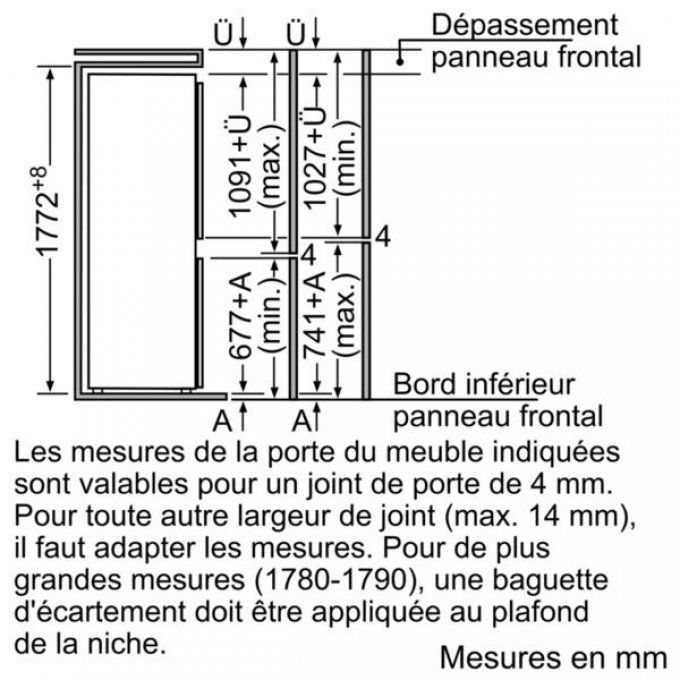 FRIGO ENCASTRABLE - BOSCH - KIV34X20