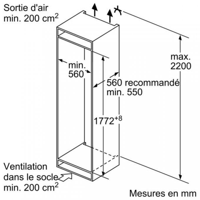 FRIGO ENCASTRABLE - BOSCH - KIV86VS30
