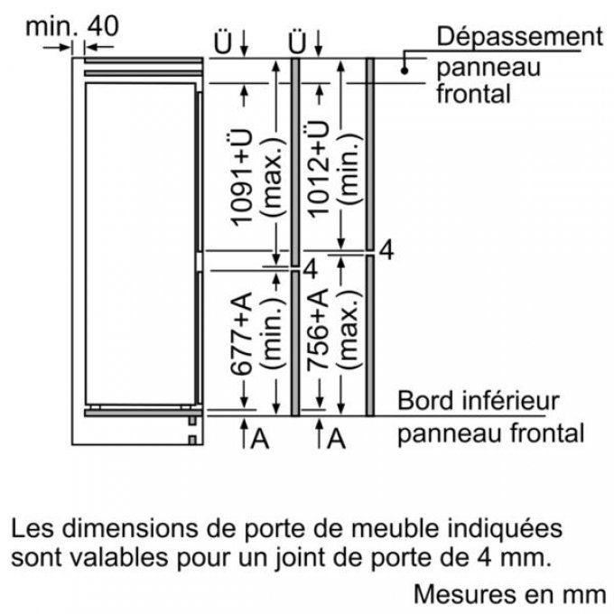 FRIGO ENCASTRABLE - BOSCH - KIV86VS30