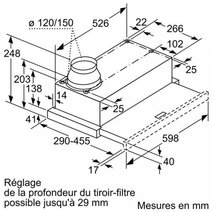 Hotte télescopique BOSCH - DFM064A51
